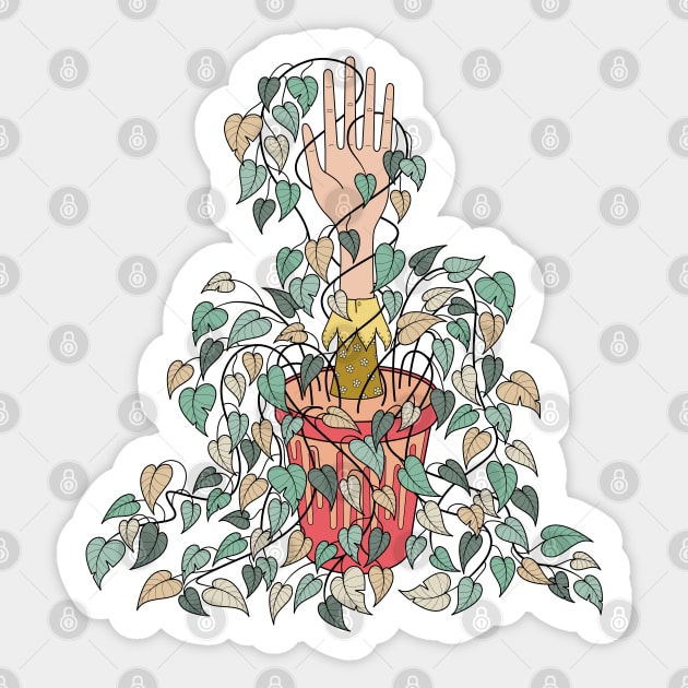 Pothos Sticker by freshinkstain